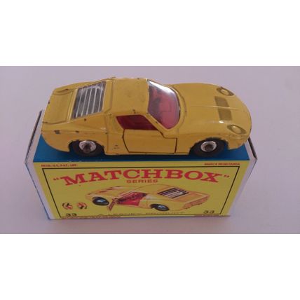 Matchbox No33 Lamborghini Miura (Yellow/red interior)