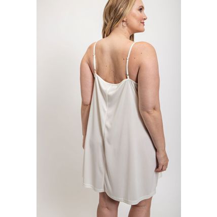 V-neck slip dress with adjustable straps
