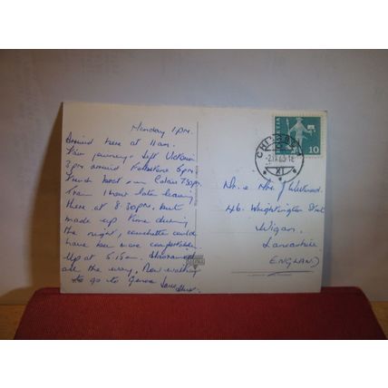 multiview, CHIASSO, SWITZERLAND used vintage postcard 1963 pm =