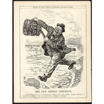 NEW GERMAN OFFENSIVE 1919 John Bernard Partridge PUNCH CARTOON PAGE