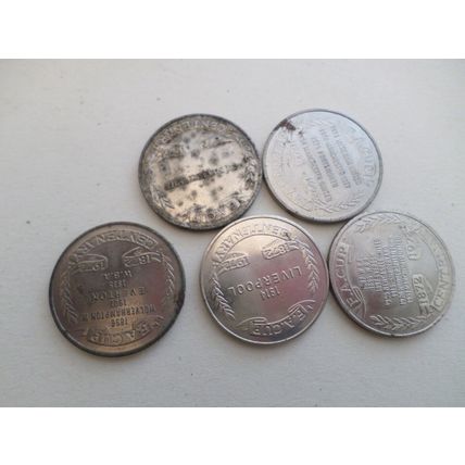 F.A.Cup Centenary - 1873/1972 winners - 5 different medals/medallions