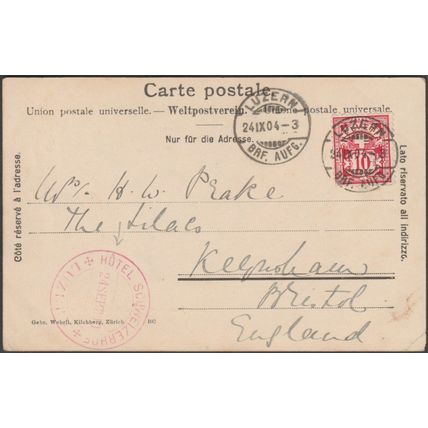 Vor dem Hôtel Schweizerhof, Luzern, 1904 - Wehrli AK