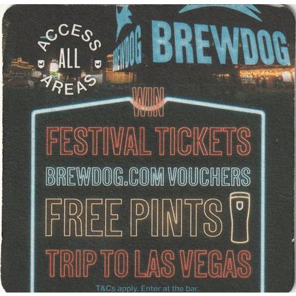 BEER MAT - BREWDOG - WIN A TRIP TO BREWDOG - (Cat No 125) - (2023)