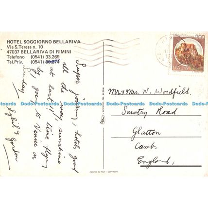 D099149 Hotel Soggiorno Bellariva. Ape