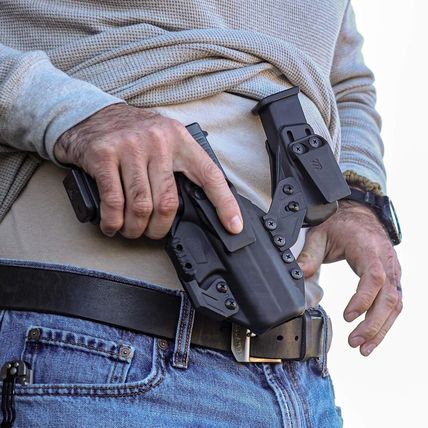 AMBI Fits 1911 4" Commander/Officer Blackhawk Stache IWB Premium Holster Kit
