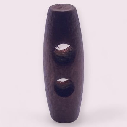 30mm Wooden Brown Toggle Buttons Sewing 2 Hole Craft Scrapbook Coat Duffle