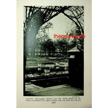 St James' Park, London, (Kensington Gardens, Reverse), Book Illustration (Print)