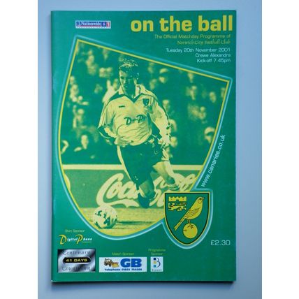 NORWICH CITY v CREWE ALEXANDRA Div1 20/11/2001