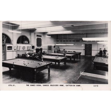 Nurses in Games Room Catterick Military Camp Yorkshire RPC Postcard