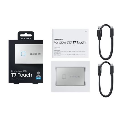 New Samsung T7 2TB Fingerprint Secure Portable External SSD 256-bit encryption