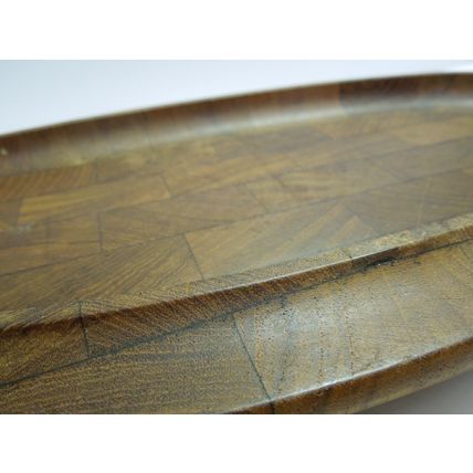 Vintage ATAPCO Teak Wood Serving Tray - Handcrafted Hong Kong - Danish Modern