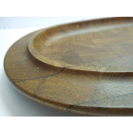 Vintage ATAPCO Teak Wood Serving Tray - Handcrafted Hong Kong - Danish Modern