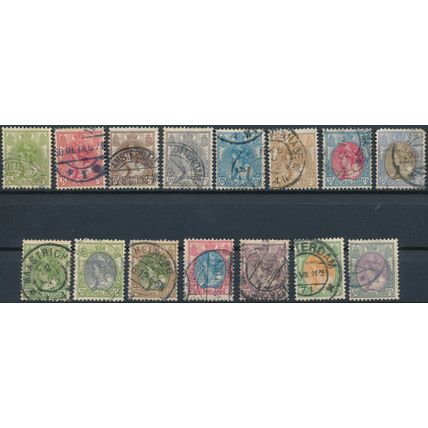 Queen Wilhelmina: 15 Values - Netherlands 1899 - Used Hinged