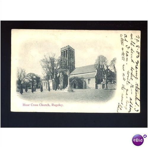 Staffordshire RUGELEY Hoar Cross Church Postcard