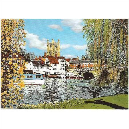 Henley-on-Thames, Oxfordshire - Henley Bridge - art postcard