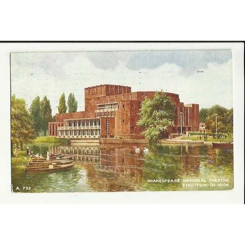 A732 STRATFORD ON AVON Shakespeare Theatre Valentine "Art Colour" Postcard