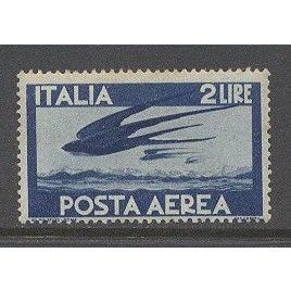Italy.SG672 2l Barn Swallows in Flight (Blue).Mounted Mint.Jan15