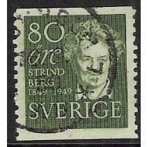 Fa 387: 80 ö olive-green August Strindberg.