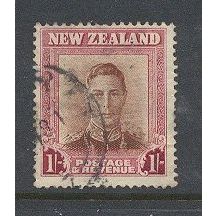 NewZealand.SG686 1s King George VI (Red-Brown and Carmine).Fine Used.Nov15e