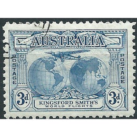 Australia 1931 SG122 3d Blue Fine Used .. ..