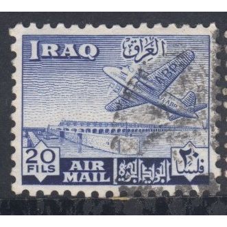 Iraq 1949 (Air) - SG334 - 20f blue - Vickers Viking Over Basrah Aerodrome - used