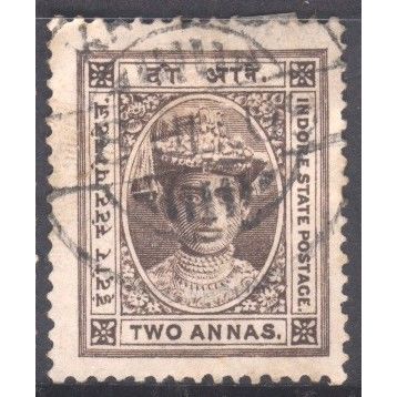 India (Indore) 1904 - SG 12 - 2a brown - Maharaja Tukoji Holkar 111 - used