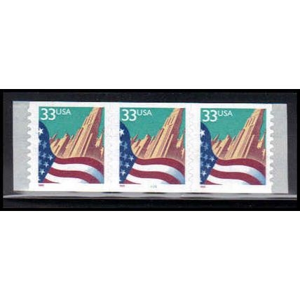3281c 33c U.S. Flag Over City Fine MNH PNC 3433/3 PA4059