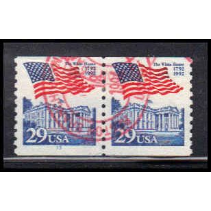 Used 2609 29c White House Very Fine CNP Left 13 PA1497