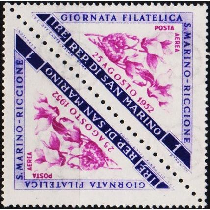 San Marino. 1952 1L (pair) S.G.446 Unmounted Mint