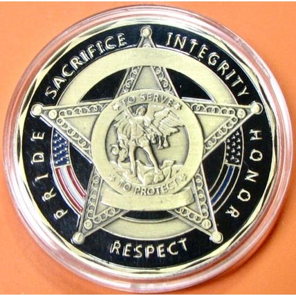 Police Prayer. Challenge Coin. 1.75". 10c.