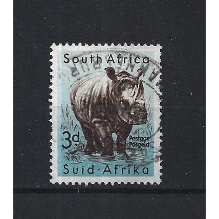 SouthAfrica.SG155 3d White Rhinoceros.Fine Used.Aug25a