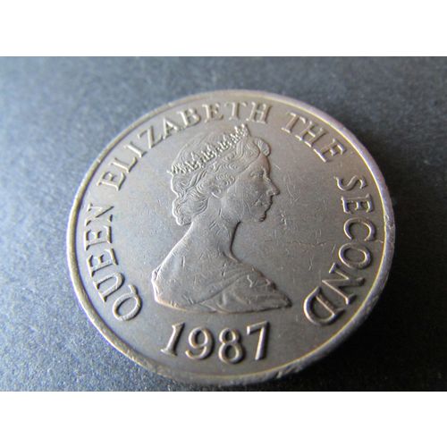 1987 QUEEN ELIZABETH II BAILIWICK OF JERSEY TEN PENCE - COIN - 3 FREE POST. P