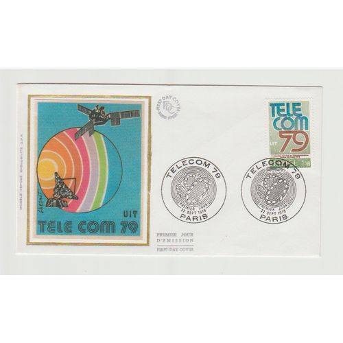 France silk FDC Telecom September 1979