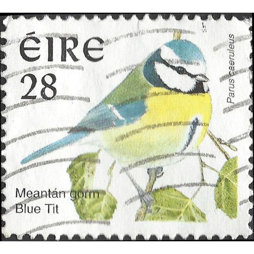 EIRE, BIRD, Blue Tit, Parus caeruleus, white 1997, 28p, #3
