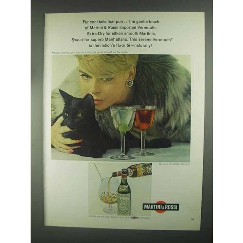 1967 Martini & Rossi Vermouth Ad - Cocktails That Purr