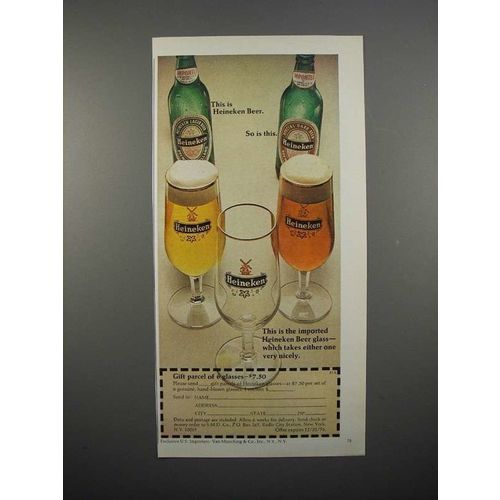 1976 Heineken Beer, Special Dark Beer Ad