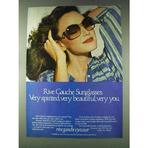 1978 Rive Gauche Sunglasses Ad - Very Spirited