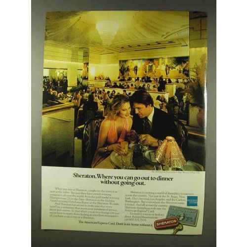 1978 Sheraton Hotel & American Express Ad - Dinner