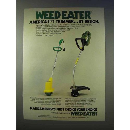 1983 Weed Eater Trimmer Ad - Americas #1 by Design