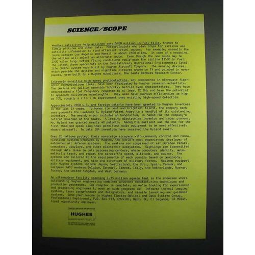 1984 Hughes Aircraft Ad - Weather Satellites