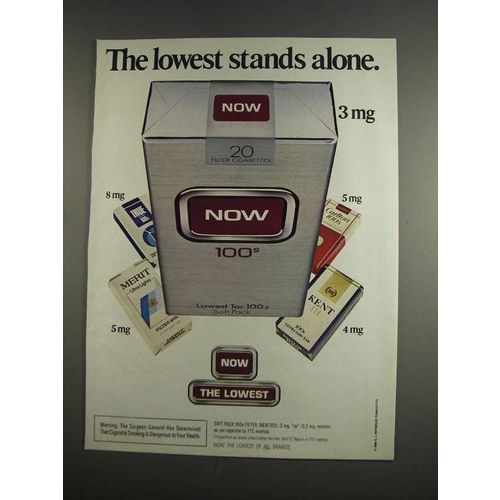 1984 Now Cigarettes Ad - The Lowest Stands Alone