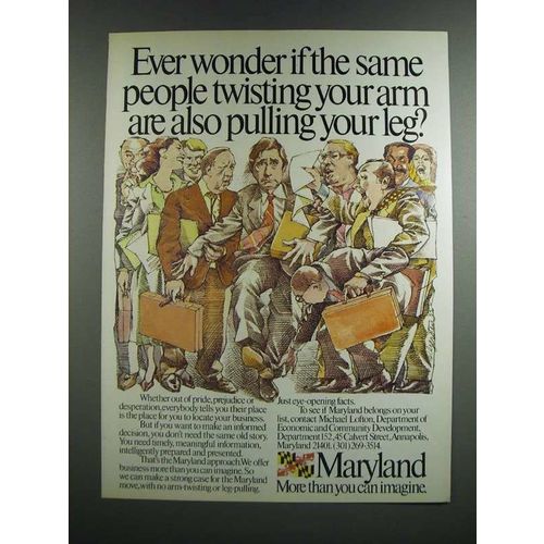 1986 Maryland Dept. of Economic and Community Development Ad - Pulling Your Leg