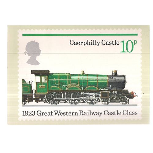 CAERPHILLY CASTLE British Railways FDC 1975 by Post office postcard stamps /