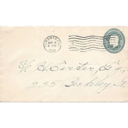 Canada #EN16d Postal Envelope USED 1914 Edward, Die II