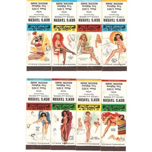 ID Moscow Matchcover Set Pin Up / Nudes / Girlie / Glamour Limp In Leap Ou~171