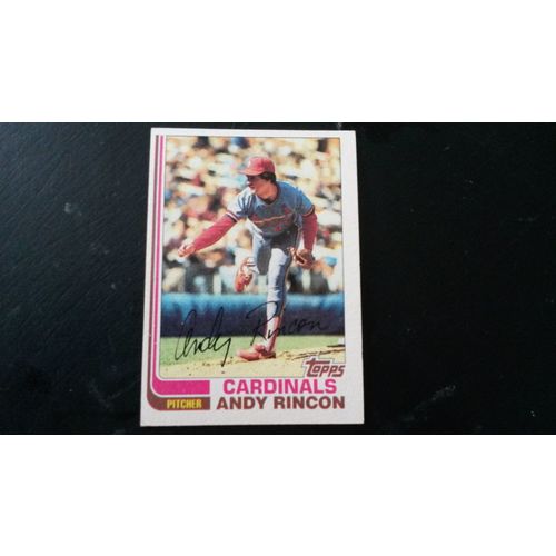 1982 Topps Card # 135A Andy Rincon Very Good (3) St Louis Cardinals