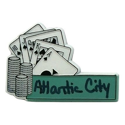 Atlantic City Royal Flush Fridge Magnet