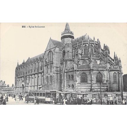 Eu Eglise St Laurent France Postcard unused VGC