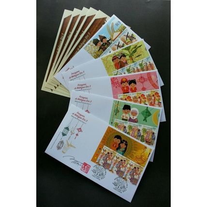 Malaysia Festivals III 2019 Dance Costume Food Diwali (special FDC *signed *rare