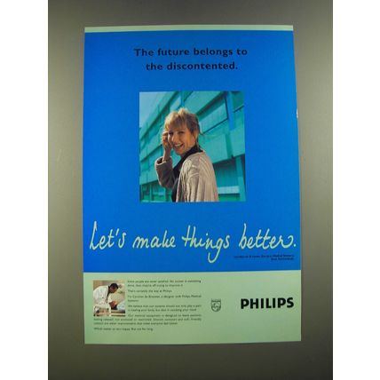 1995 Philips Medical Systems Ad - The future belongs to the discontented